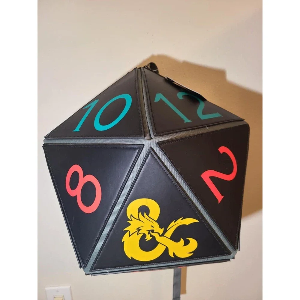 Dungeons & Dragons D20 Dice Molded Black Laptop Backpack NEW Bioworld